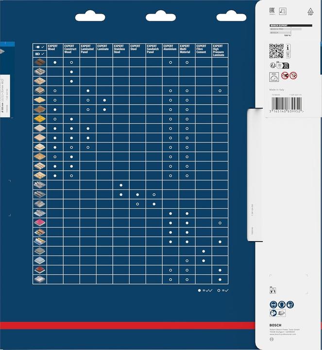 Produktbild Bosch Professional Zubehör Kreissägeblatt Expert for Stainless Steel, 305 x 25,4 x 2,5 x 60