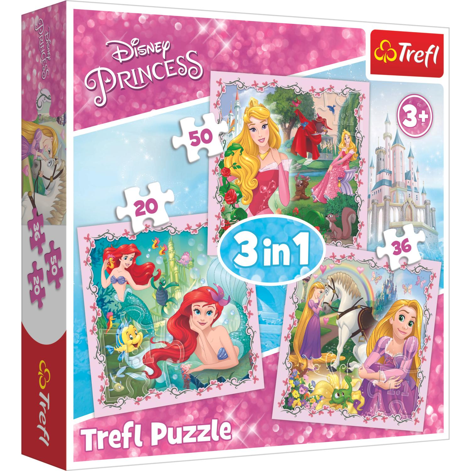 Trefl 3 in 1 Puzzle - Princess (50 Teile)