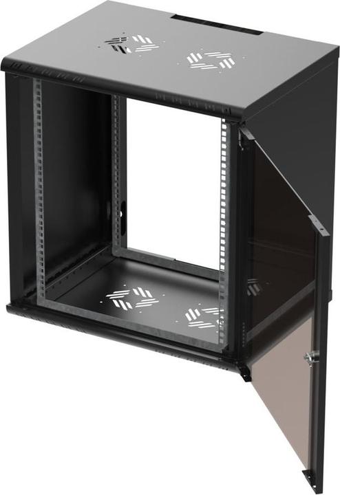 Immagine prodotto Extralink ARMADIO RACK PREMIUM 12U 600X450 MONTATO A PARETE NERO (12 HE, Rack da 19 pollici)