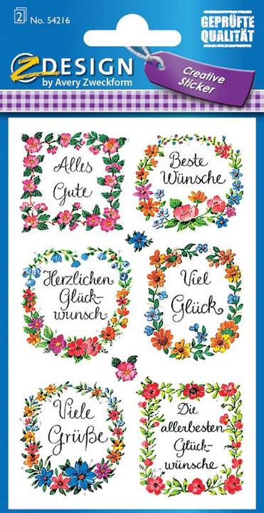 Image du produit Z-Design Sticker fleurs/texte