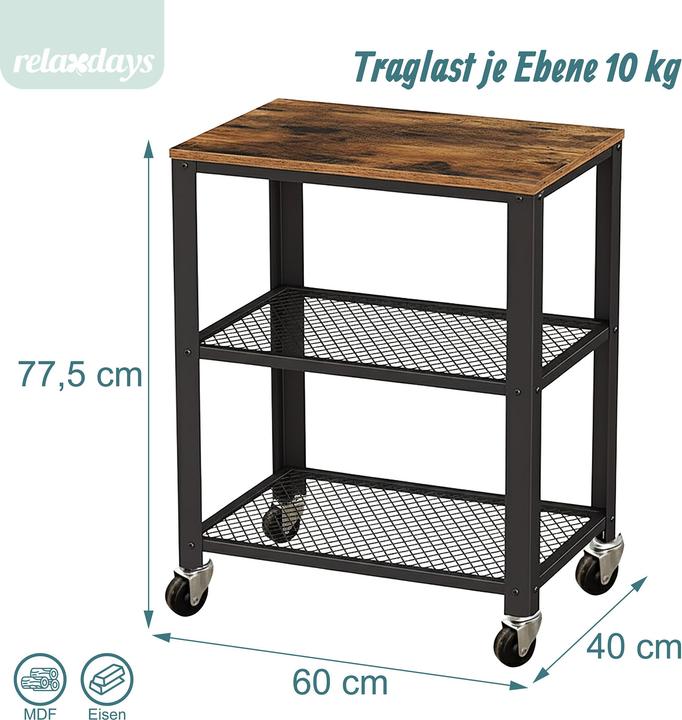 Produktbild Relaxdays Küchenwagen