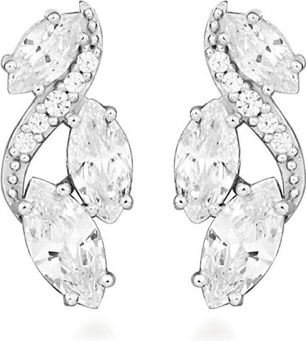 Immagine prodotto Silver Cat - Sparkling silver earrings with cubic zirconia Classics SC595 (Argento)