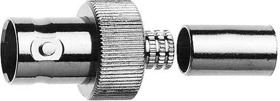 Actual product image Telegärtner BNC cable socket crimp G01 50 Ohm, crimp/crimp, A0805, G01 (RG58 C/U), UG-1794/U