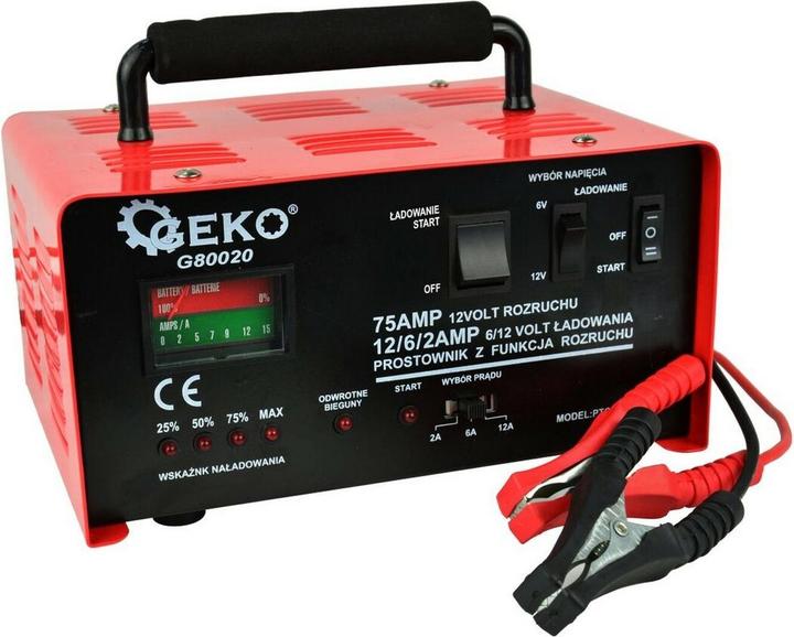 Produktbild GEKO Autobatterie-Ladegerät 120Ah, 6/12V, 75A (12V, 6V, 75 A)