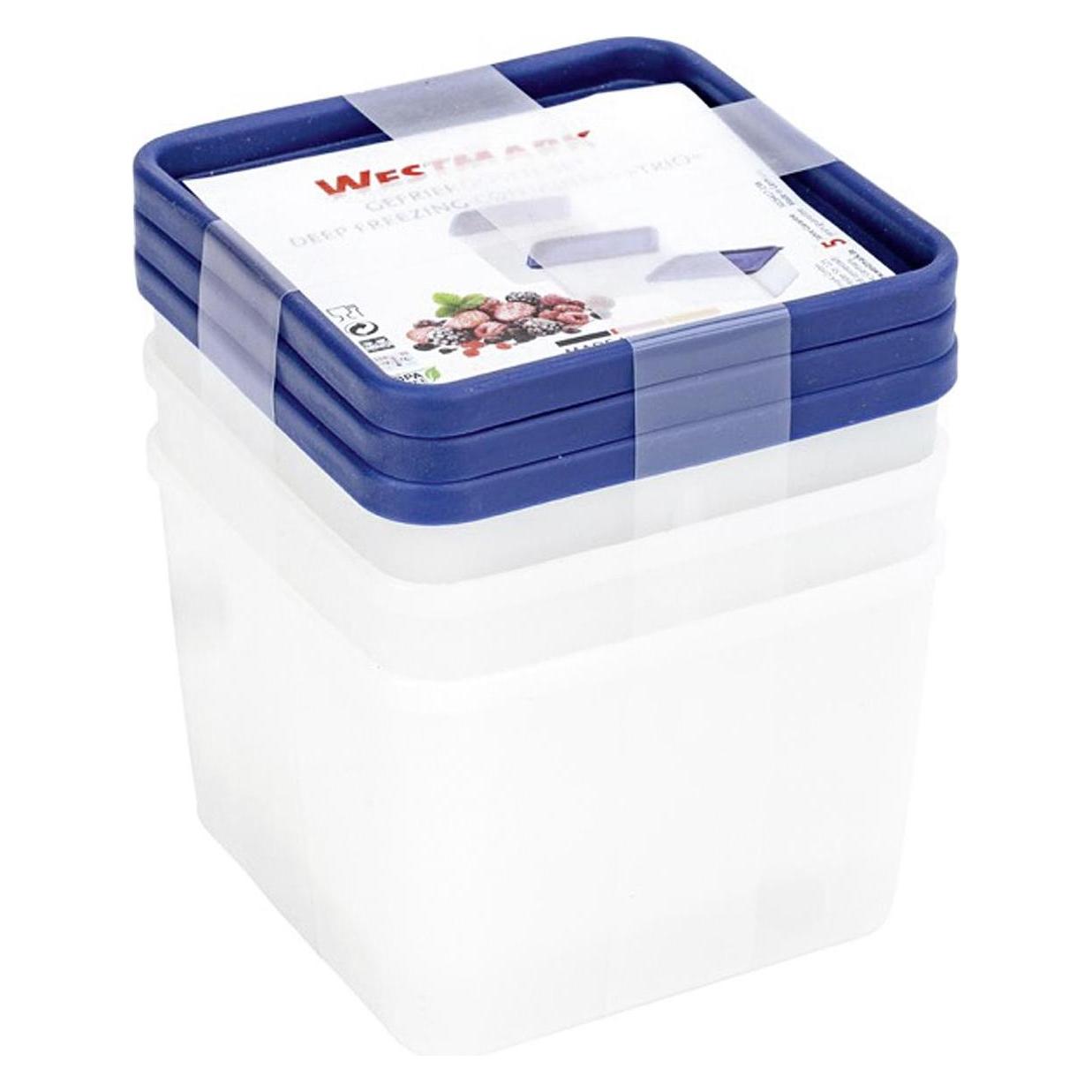 Westmark Vriesdoos 'Trio' Set Van 3, Opbergblikken, Blauw
