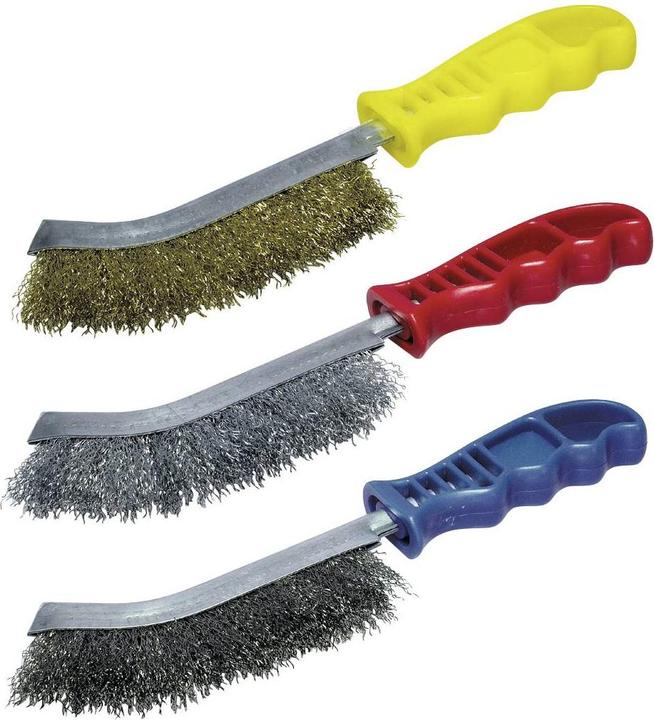 Image du produit wolfcraft 1 jeu de brosses métalliques à main 3 pcs.