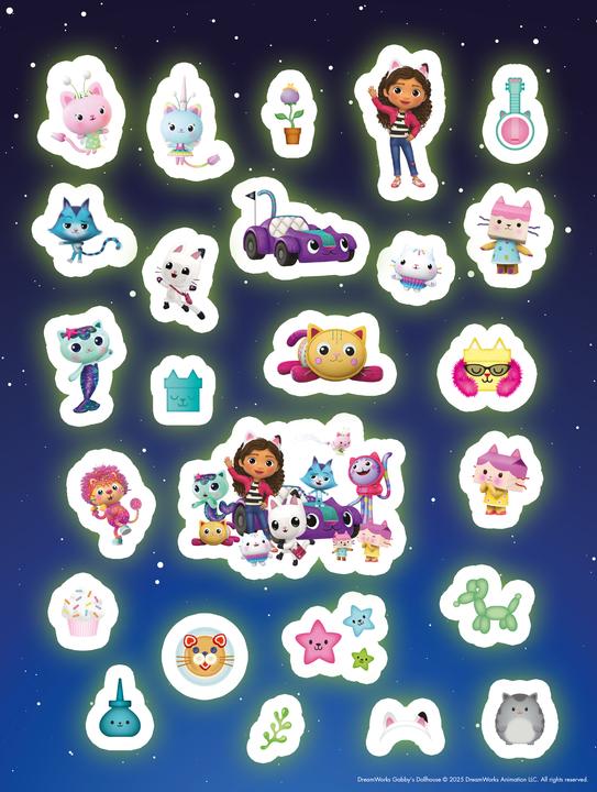 Image du produit Panini Gabby's Dollhouse: Der grosse Glow-in-the-Dark-Stickerspass (100 Autocollants)