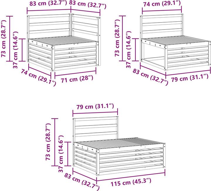 Produktbild vidaXL Outdoor-Sofa