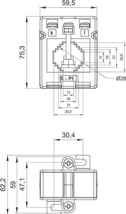 Image du produit Siemens Transformateur de courant, 800/5 A, 5 VA