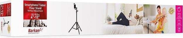 Actual product image Barkan 4" - 12" Smartphone/Tablet Floor Stand, Vertical Adjustment