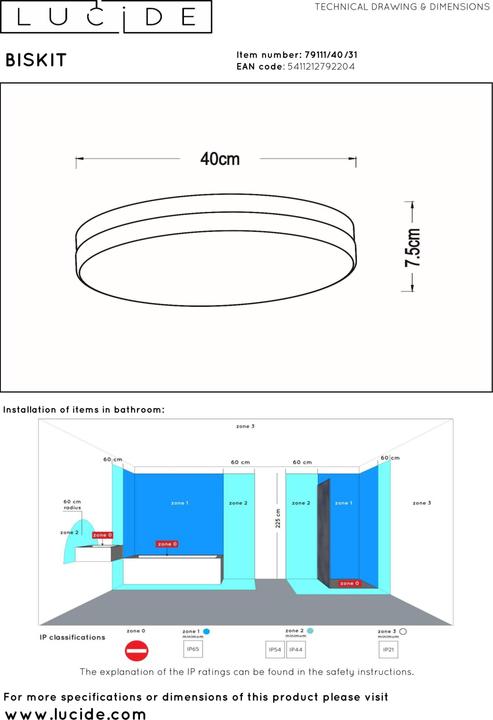 Image du produit Lucide Biskit (2050 lm)