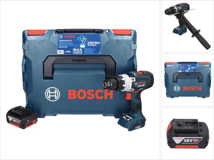 Produktbild Bosch Professional Bosch GSB 18V-150 C Professional Akku Schlagbohrschrauber 18 V 150 Nm Biturbo Brushless + 1x Akku 5 (Akkubetrieb)