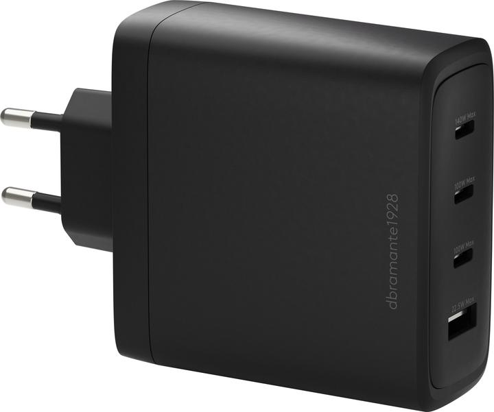 dbramante1928 IT-EU W. Chrg-3xUSB-C +1xUSB-A-BLK (140 W, 4 ports)
