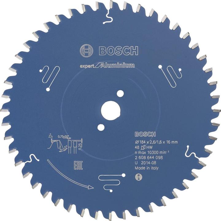 Actual product image Bosch Professional Zubehör Circular saw blade Expert for Aluminium, 184 x 16 x 2.6 mm, 48