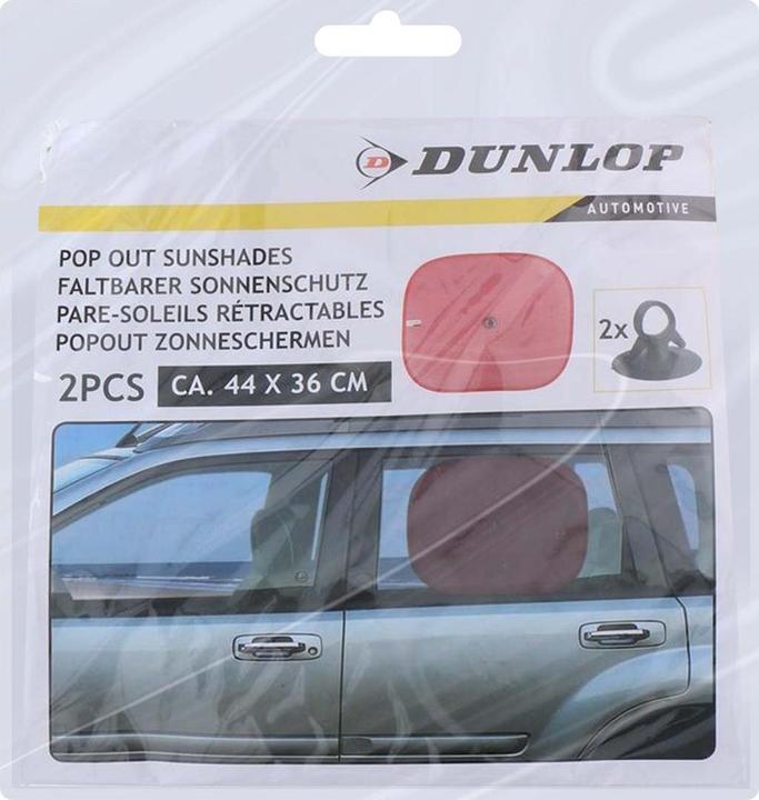 Produktbild Dunlop - Sonnenblende für Autoseitenfenster 36x44 cm 2 Stück (rot)