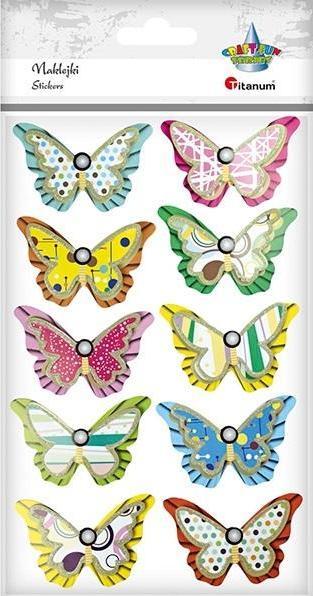 Produktbild Titanum 3D-Schmetterlings-Papieraufkleber 10 Stk