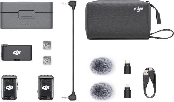 Actual product image DJI Mic 2 (2 TX + 1 RX + Charging Case)