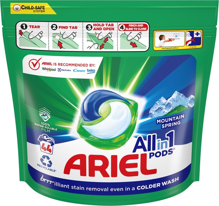 Produktbild Ariel Sk Kapsulės Mountain Spring 44vnt