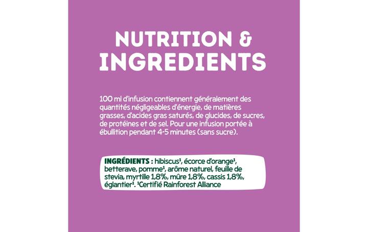 Etichetta energetica Elephant Infuso Myrtille Múre Cassis (40 g)