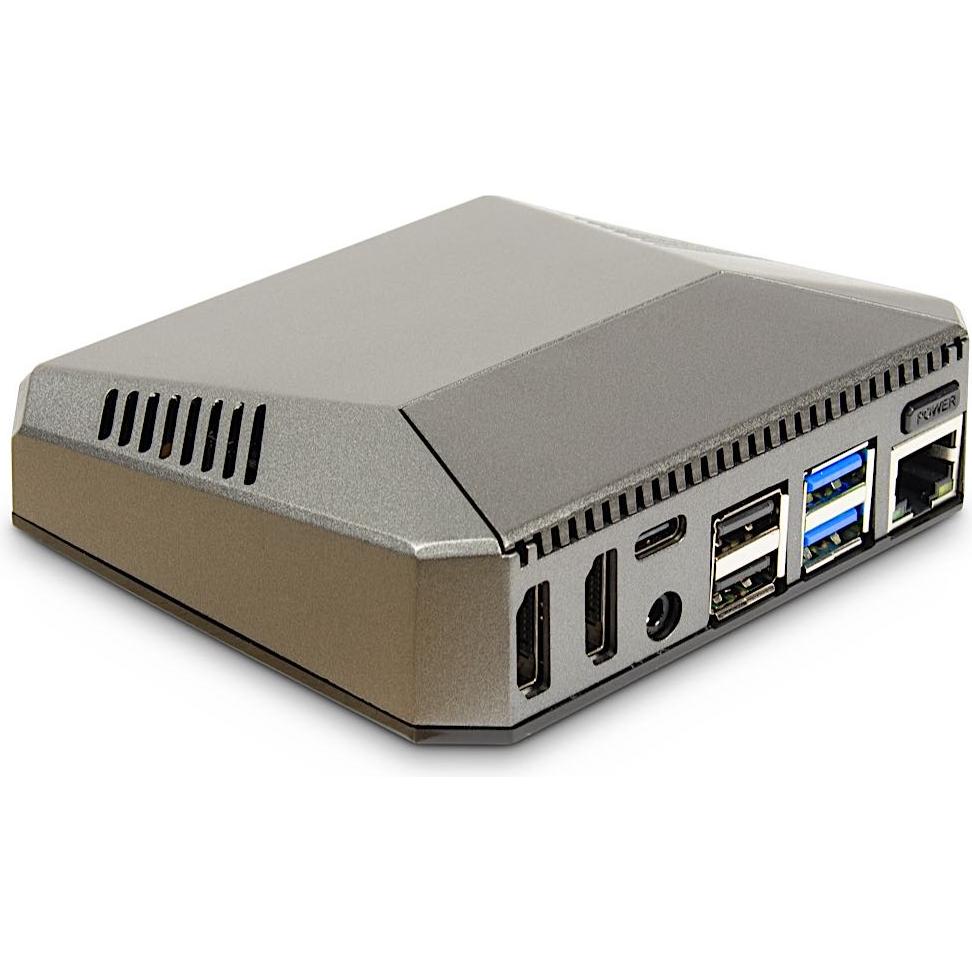 Intertech Raspberry Gehäuse ODS-727 Pi4 Model B, Entwicklungsboard Zubehör, Grau