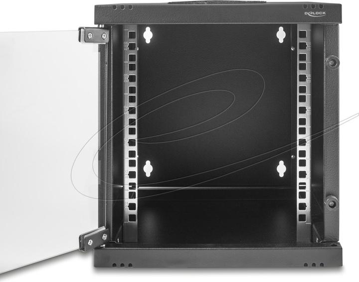 Produktbild Delock 10" Netzwerkschrank 6 HE mit Glastür zur Stand- oder (6 HE, 10 Zoll Rack)