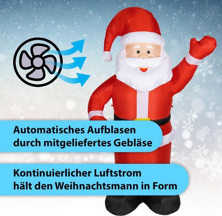 Produktbild Hermex Selbstaufblasend Weihnachtsmann Santa Claus Inflatable Santa Outdoor