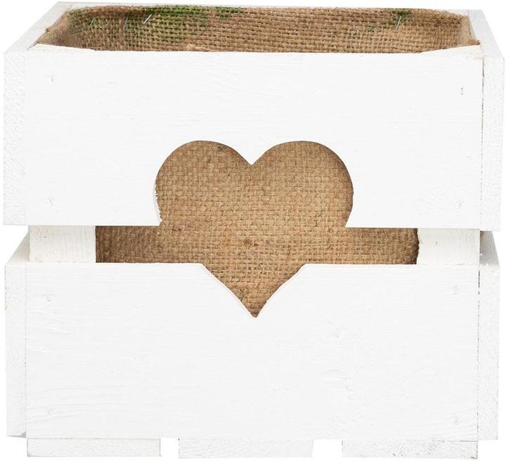 Produktbild Holz Zollhaus Aufbewahrungskiste mit Herzausschnitt, Braun 30 x 30 cm (30 x 30 x 25 cm, 21.60 l)