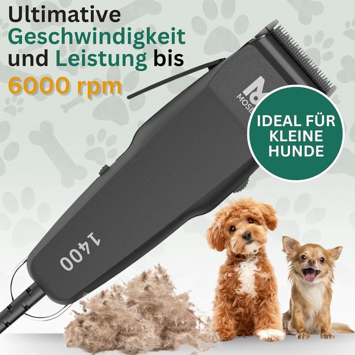 Actual product image Agrarzone Moser 1400 with push-on comb set (Cat, Dog)