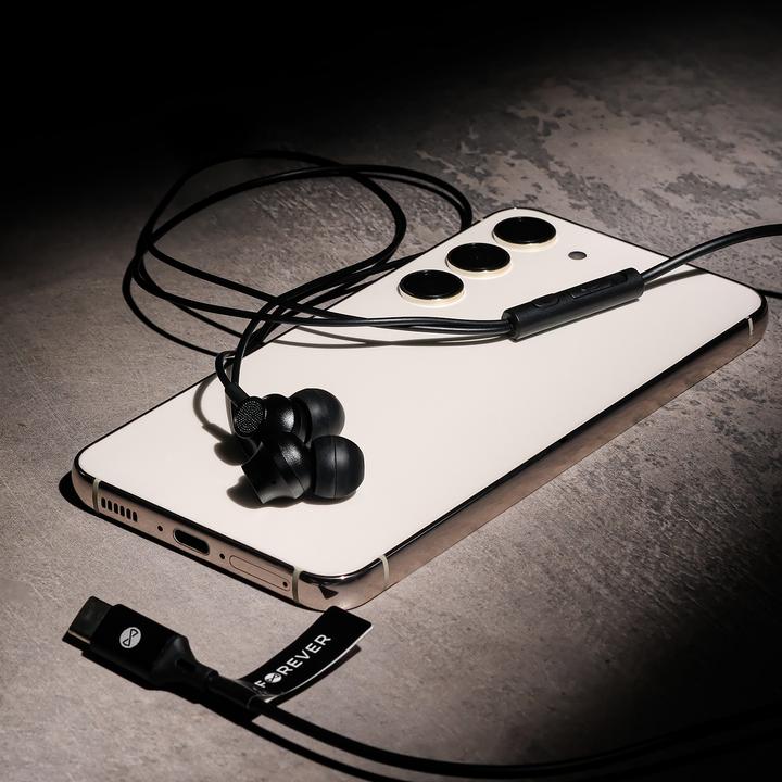 Immagine prodotto Forever wired earphones EP-02 USB-C black (Cablato)