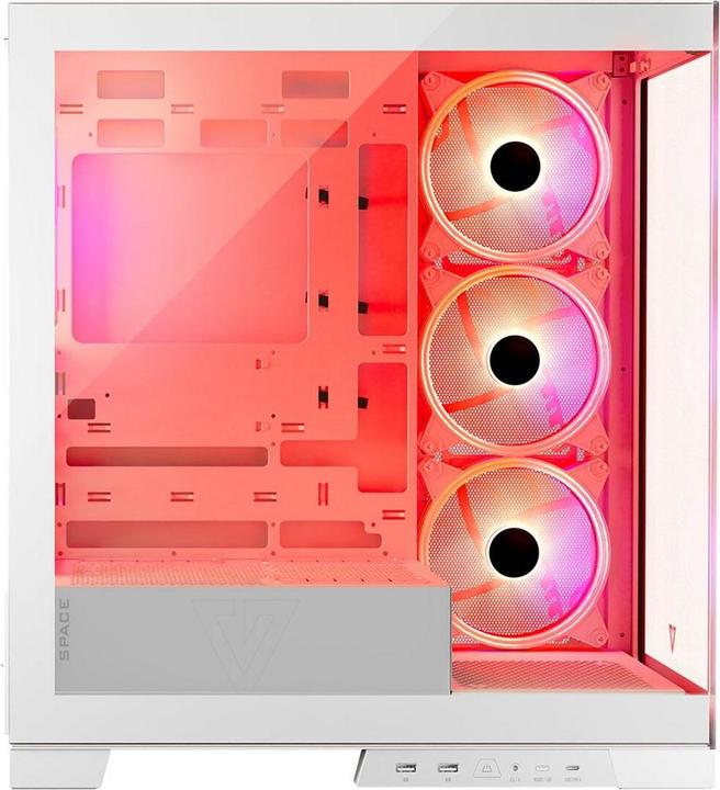 Image du produit Modecom Boîtier ordinateur Volcano SPACE APEX ARGB MIDI USB 3.0 X 2 CYPE-C blanc (ATX, mATX, Mini-ITX)
