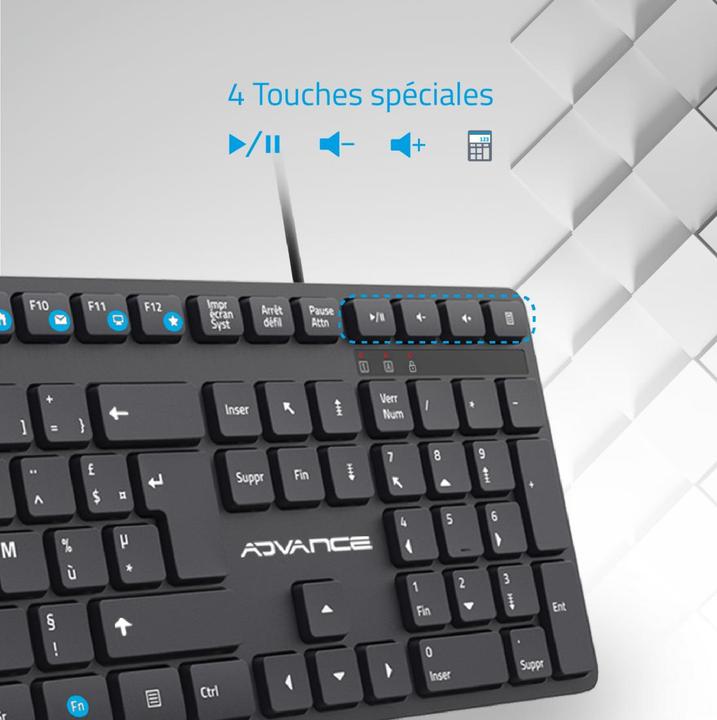 Image du produit Advance Clavier Workmate (Noir) (DE, Filaire)