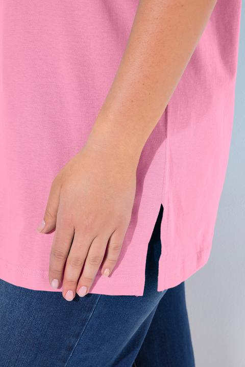 Actual product image Ulla Popken Basic V-Neck Relaxed Fit Short Sleeve Tee (50, 52)