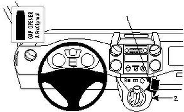 Image du produit Brodit ProClip pour Citroen Berlingo Family/Berlingo, Transport/Peugeot Partner - année 2008 - 2014