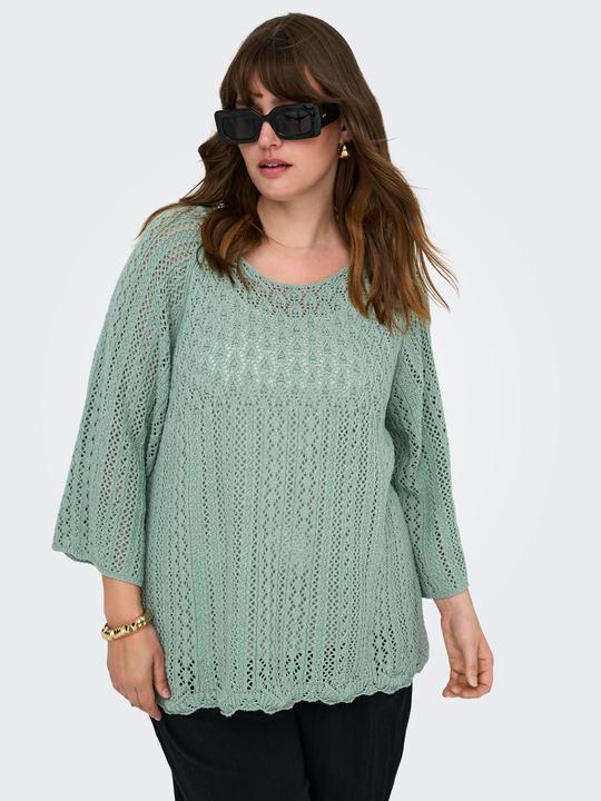 Actual product image Only Regular fit round neck plus pullover knitted jumper (M)