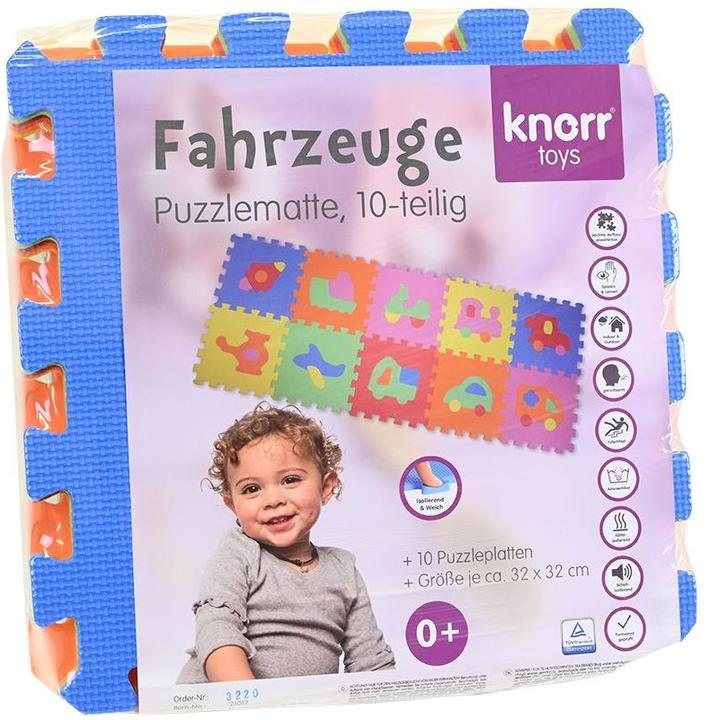 Produktbild Knorrtoys Puzzlematte - "Fahrzeuge"/10-tlg./32 cm (32 x 32 cm)