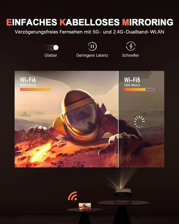 Actual product image Voplls Mini Beamer (Full HD, 290 lm)