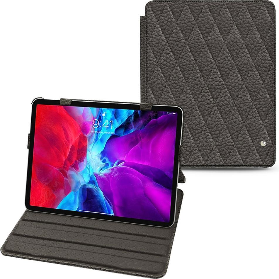 Noreve Lederschutzhülle horizontal (iPad Pro 12.9 2020 (4. Gen)), Tablet Hülle, Grau