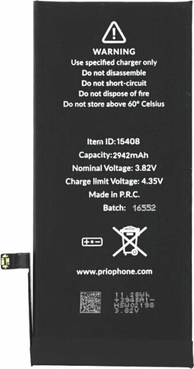 Actual product image prio Battery for Apple iPhone XR (Universal APN) (Rechargeable battery, Apple iPhone XR)