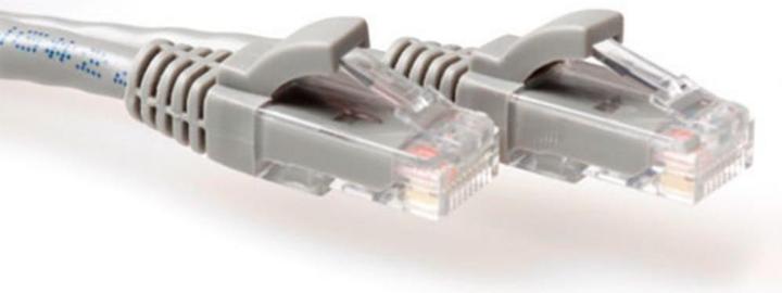 Actual product image ACT Grey 0.25 meter U/UTP CAT6A patch cable snagless with RJ45 connectors (U/UTP, CAT6a, 0.25 m)