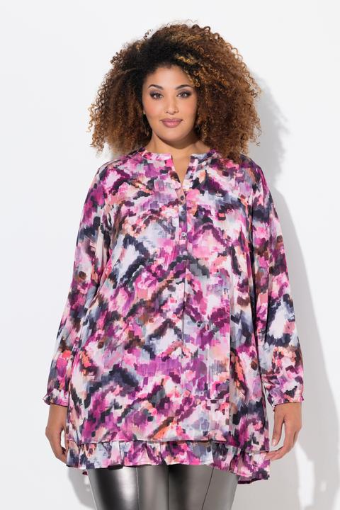 Produktbild Ulla Popken Longtunika, Pixeldruck, Tunika-Ausschnitt, Langarm (42, 44)