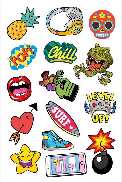 Actual product image Jovi Temporary Tattoos display with 24 units assorted