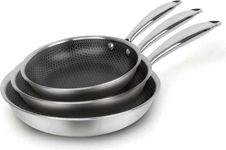 Evok Qulinart by Brandt 194-019 Pfannen-Set 3teilig (Bratpfanne, Pfannenset + Topfset, Aluminium, Edelstahl)