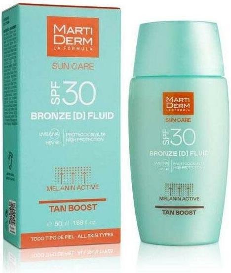 Actual product image Martiderm Sun Care Bronzer Fluid Spf 30 50ml (Suntan cream, SPF 30, 50 ml)