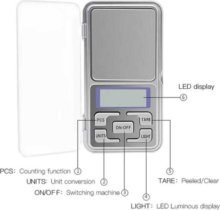 Actual product image Purecrea Digitale Feinwaage MH-500 0.01g-500g