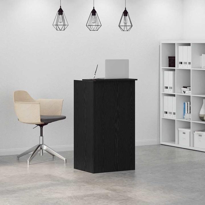 Actual product image vidaXL Reception counter black 55x50x103.5 cm wood-based reception counter