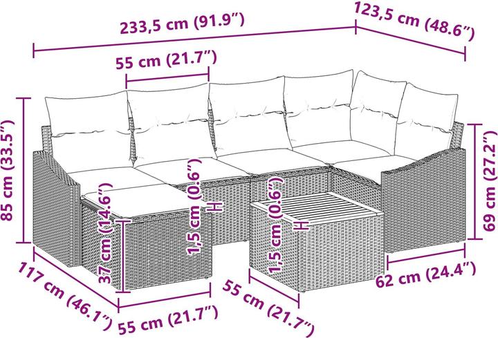 Produktbild vidaXL Gartensofa-set