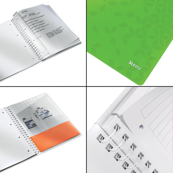 Image du produit Leitz Livre en spirale WOW (A4, À rayures, Couverture souple)