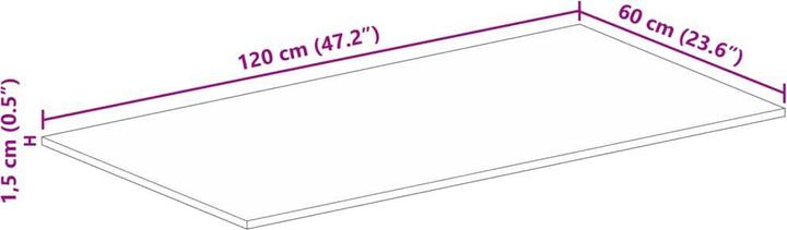 Actual product image vidaXL Tischplatte (120 x 60 cm)