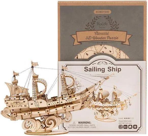 Produktbild Robotime Rolife 3D Holzpuzzle Fischerboot 104 Teile