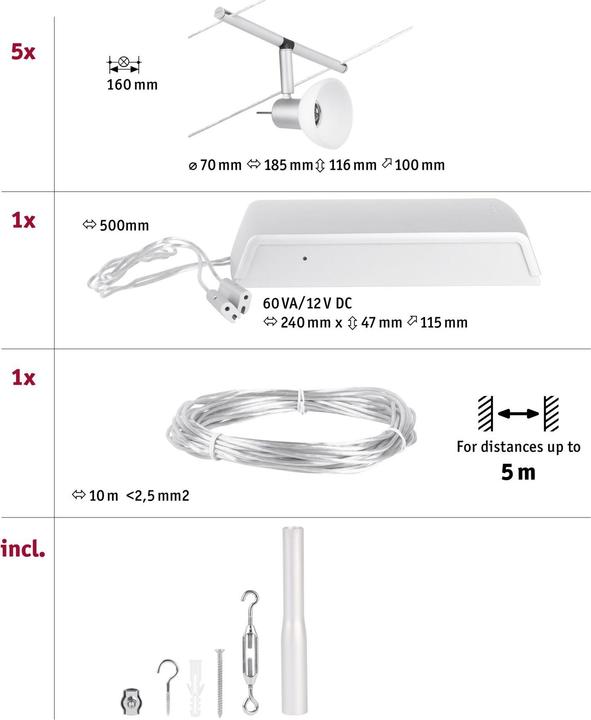 Image du produit Paulmann Système de fil Sheela